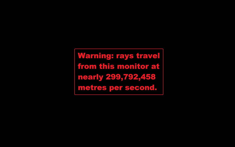Warning Message on Screen