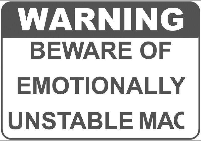 Warning Sign — Black