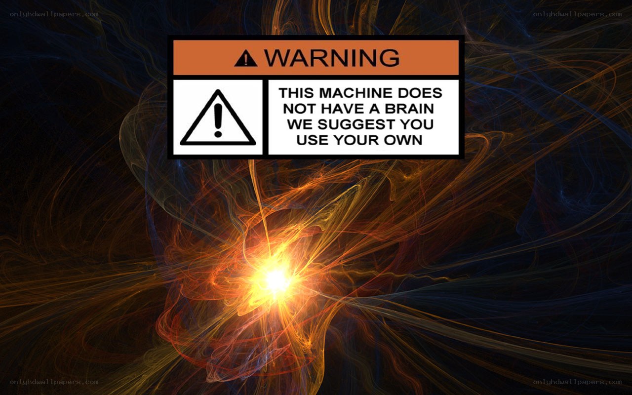 Warning sign on abstract background