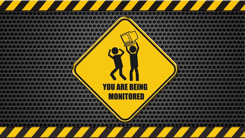 Warning Sign on Metal