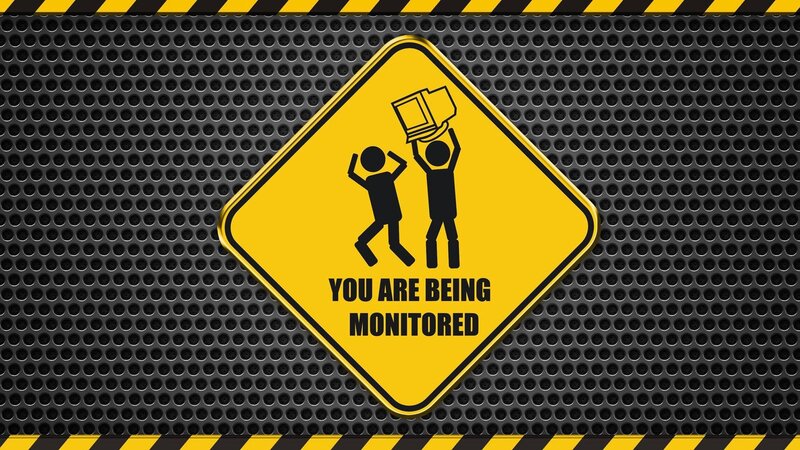 Warning Sign on Metal — Yellow, Cautionary