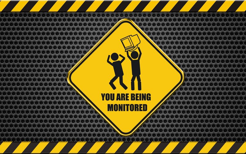 Warning Sign on Metal — Yellow