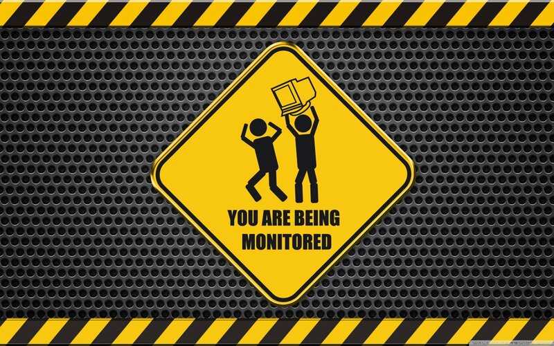 Warning Sign with People — Yellow