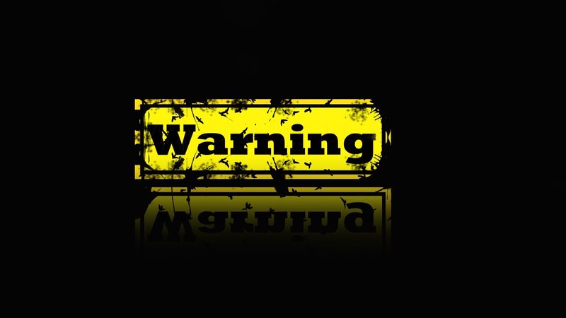 Warning Sign with Reflection — Yellow
