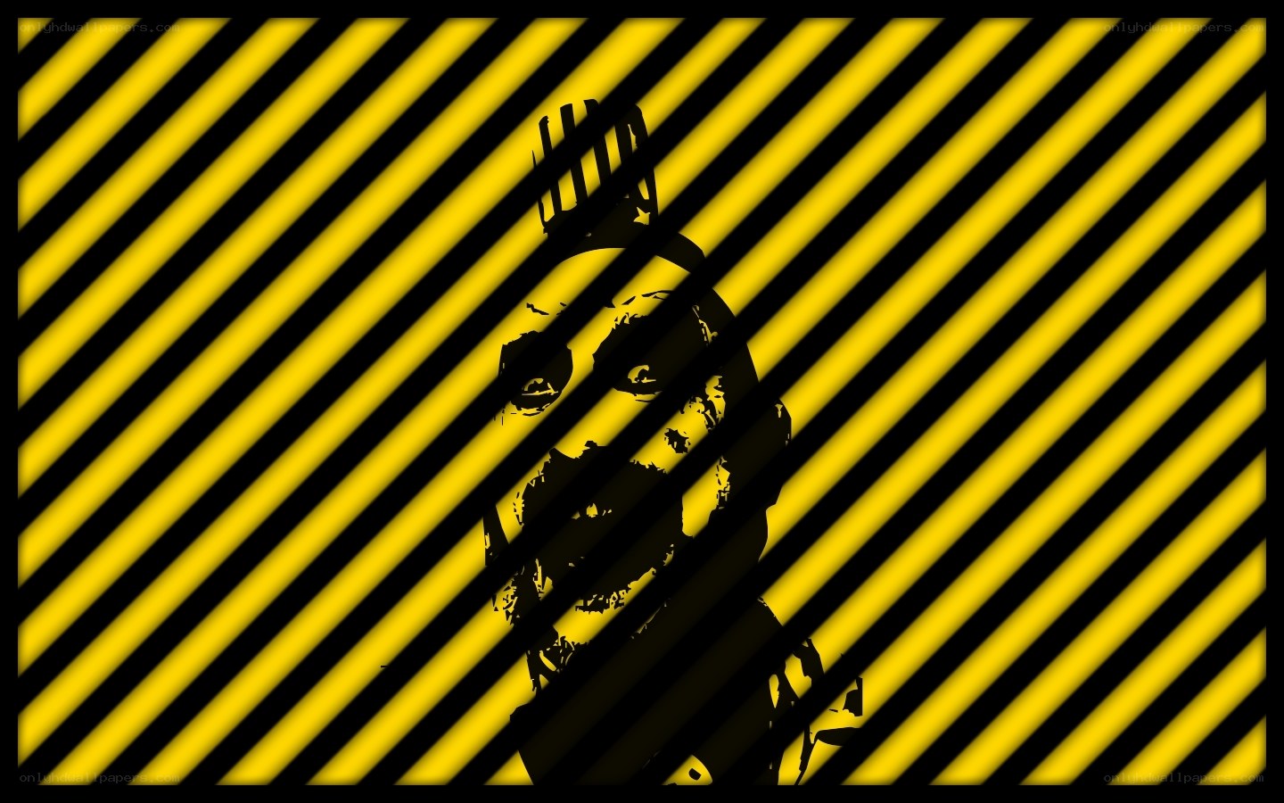 warning sign with silhouette