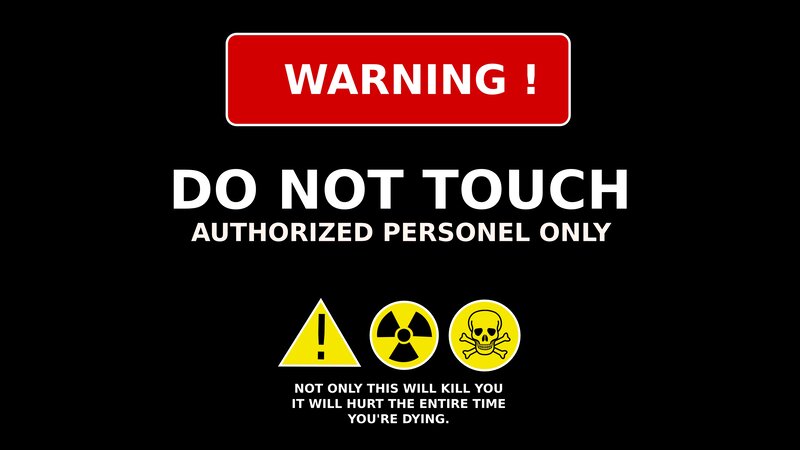 Warning Sign with Symbols