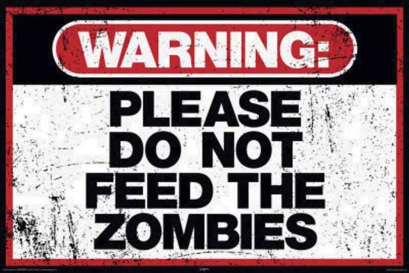 Warning Sign with Text — Red, Cautionary