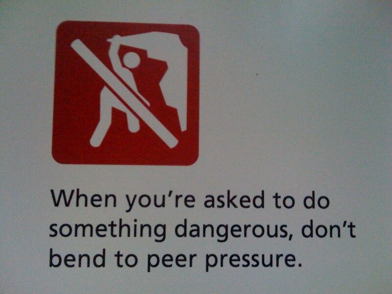Warning Sign with Text — Red