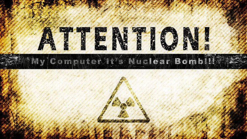 Warning Sign with Text — Yellow, Urgent