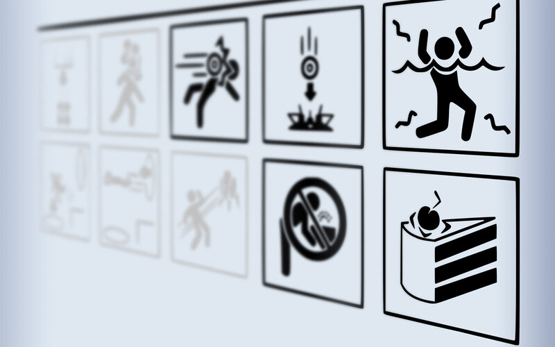 warning signs and icons