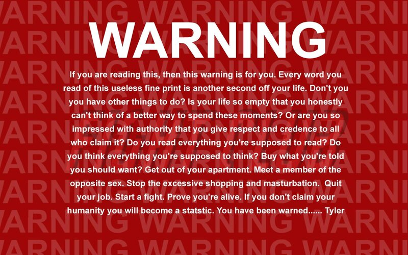 Warning Text on Red Background — Urgent