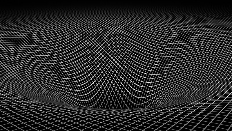 Warping Grid Surface — Black, Abstract