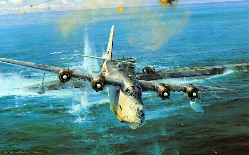 Warplane attacking submarine