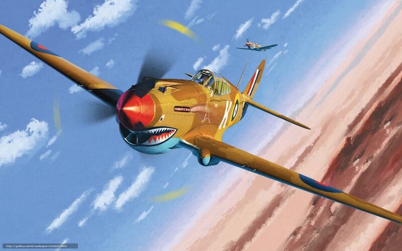 Warplane in combat flight