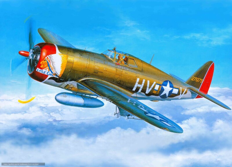 Warplane in Flight — Blue