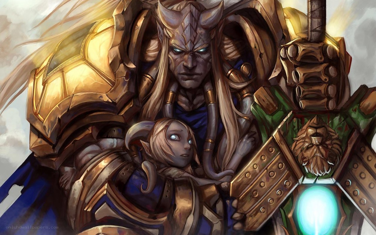 Warrior and child in armor