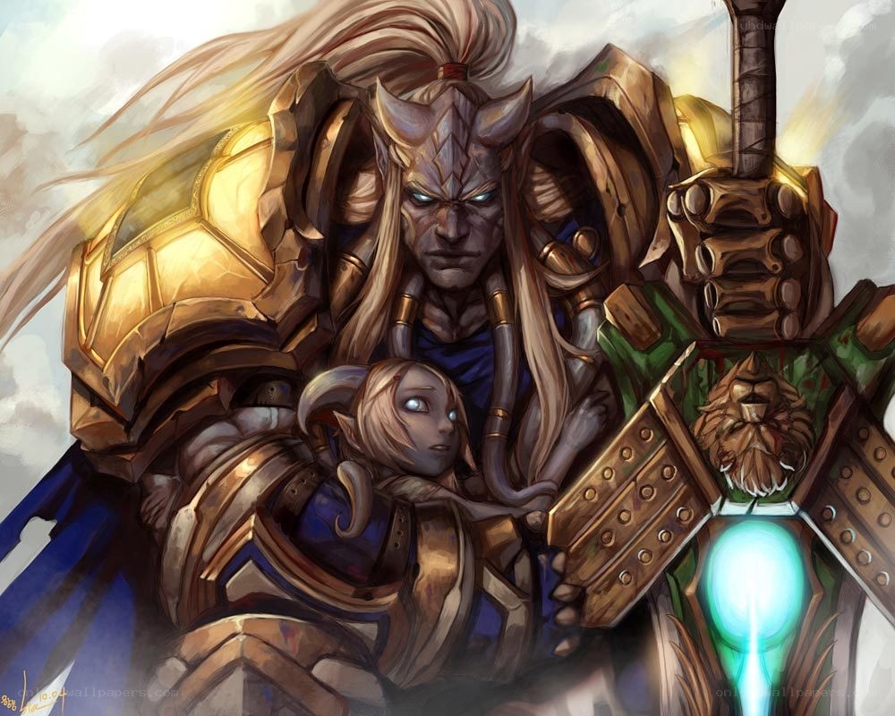 Warrior and child in armor