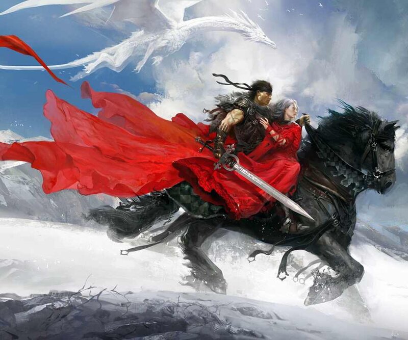 Warrior and Woman on Horse