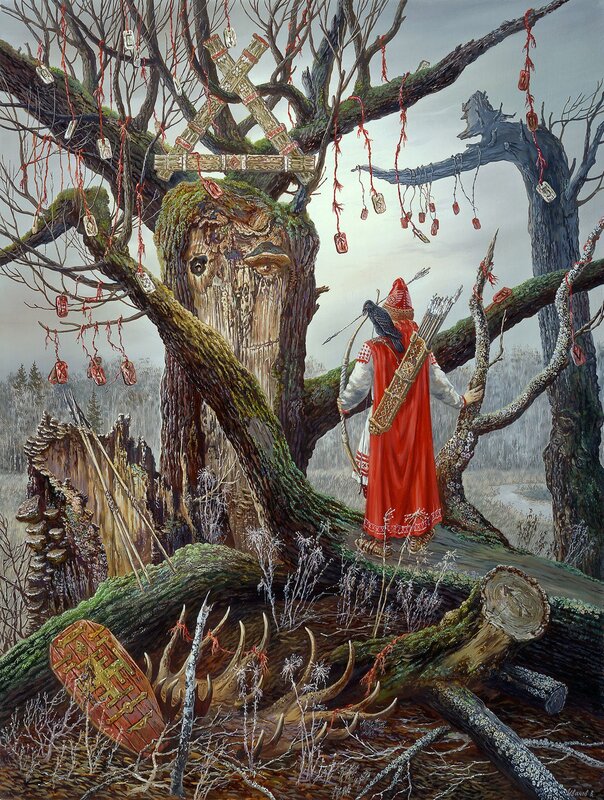 Warrior at a sacred tree