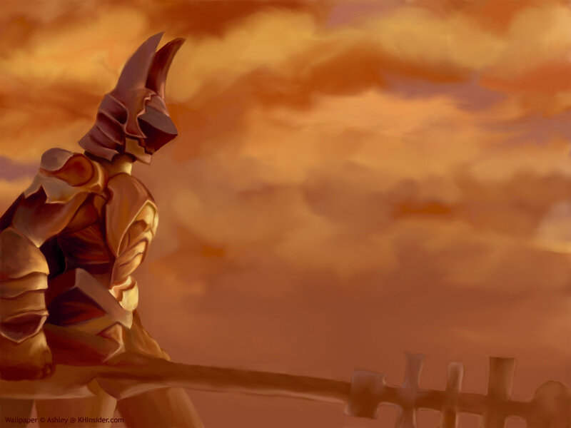 warrior at sunset