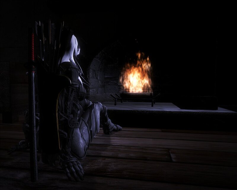 Warrior by the fire