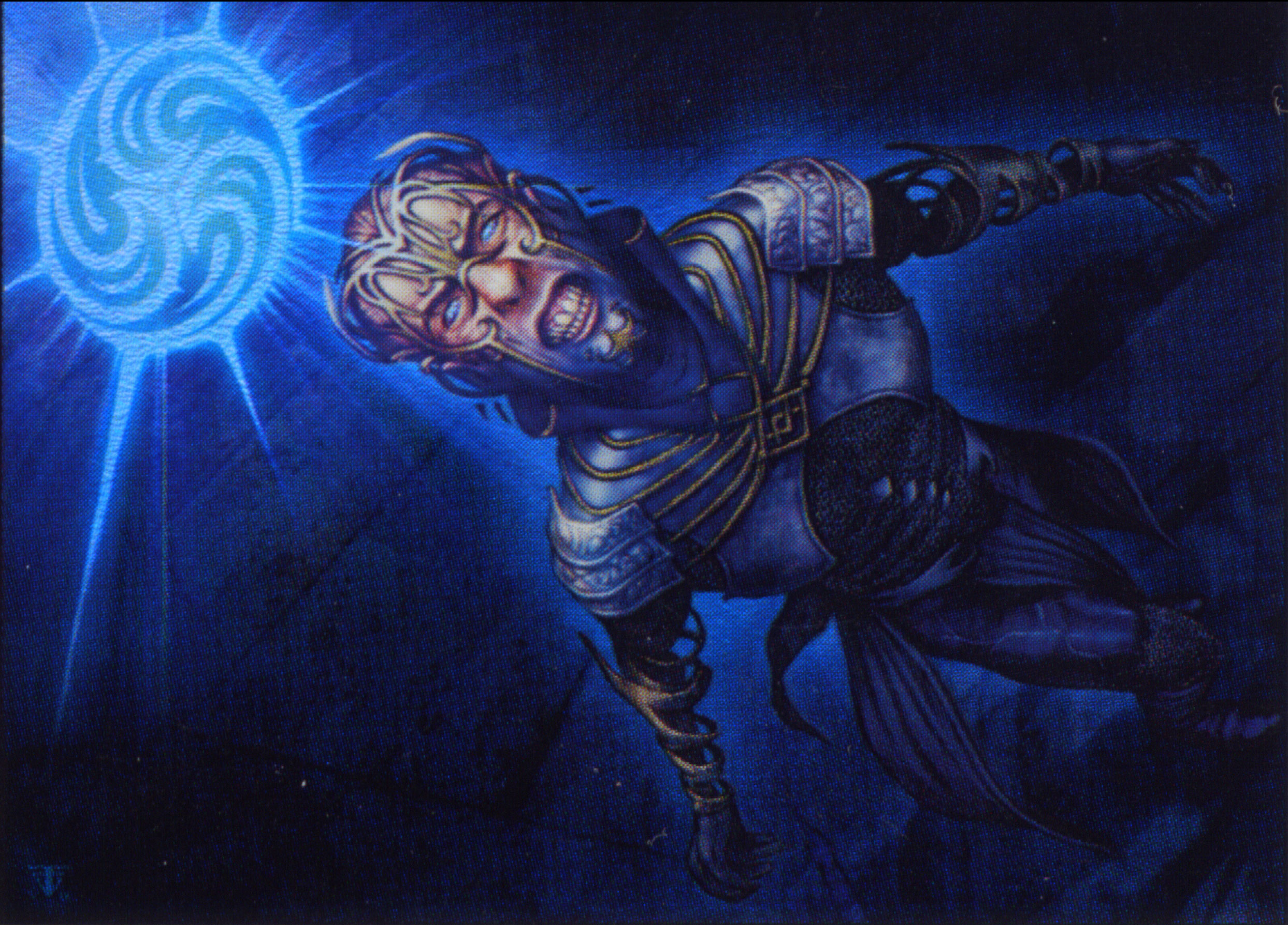 Warrior casting a spell