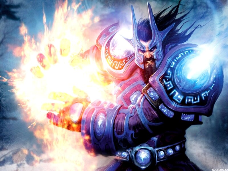 warrior casting fire spell