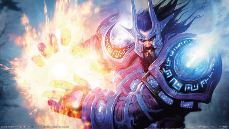 Warrior casting fire spell