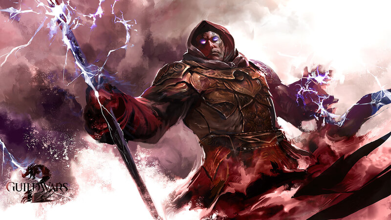 Warrior casting lightning spell