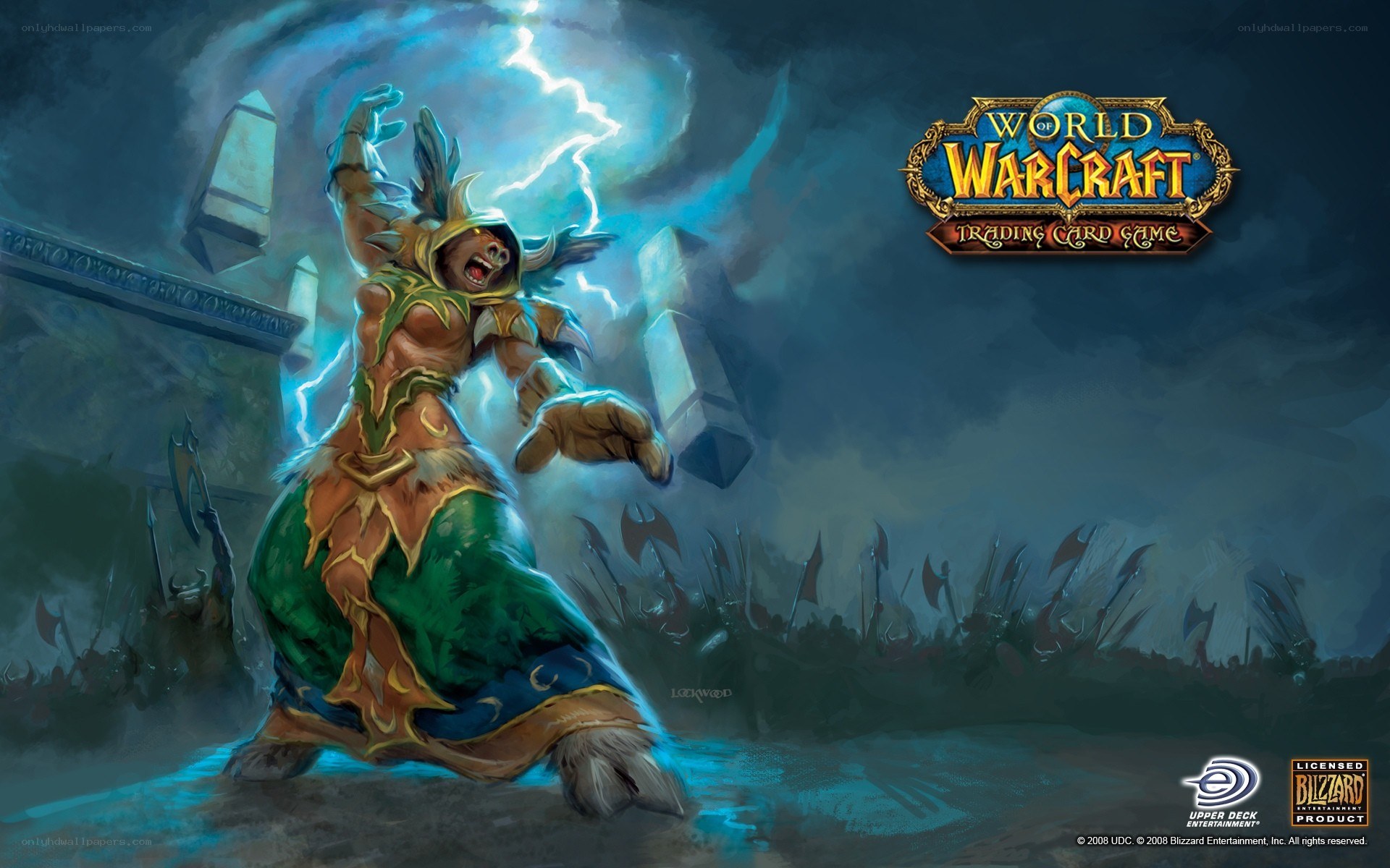 Warrior casting lightning spell