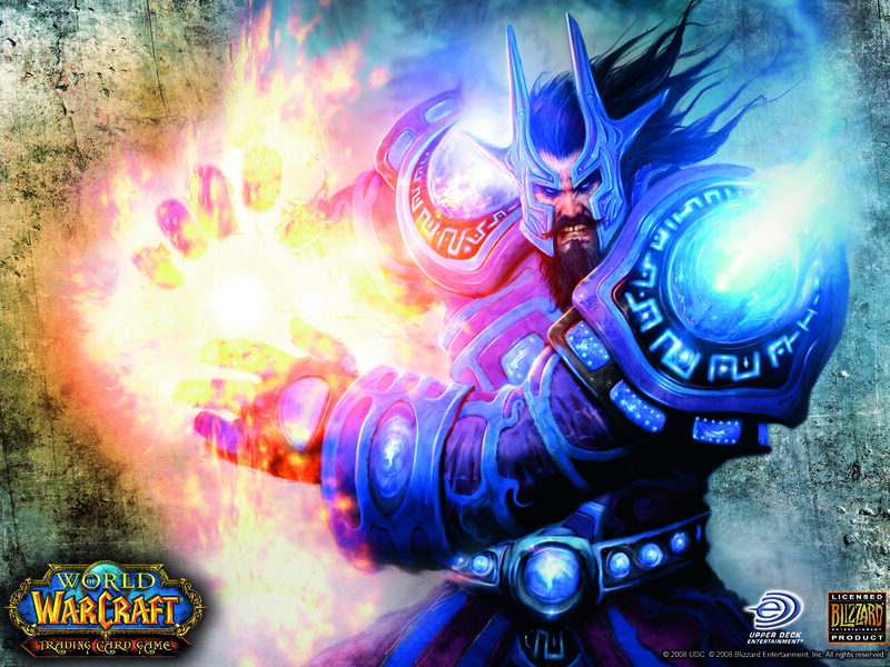 Warrior Casting Spell — Blue, Dramatic