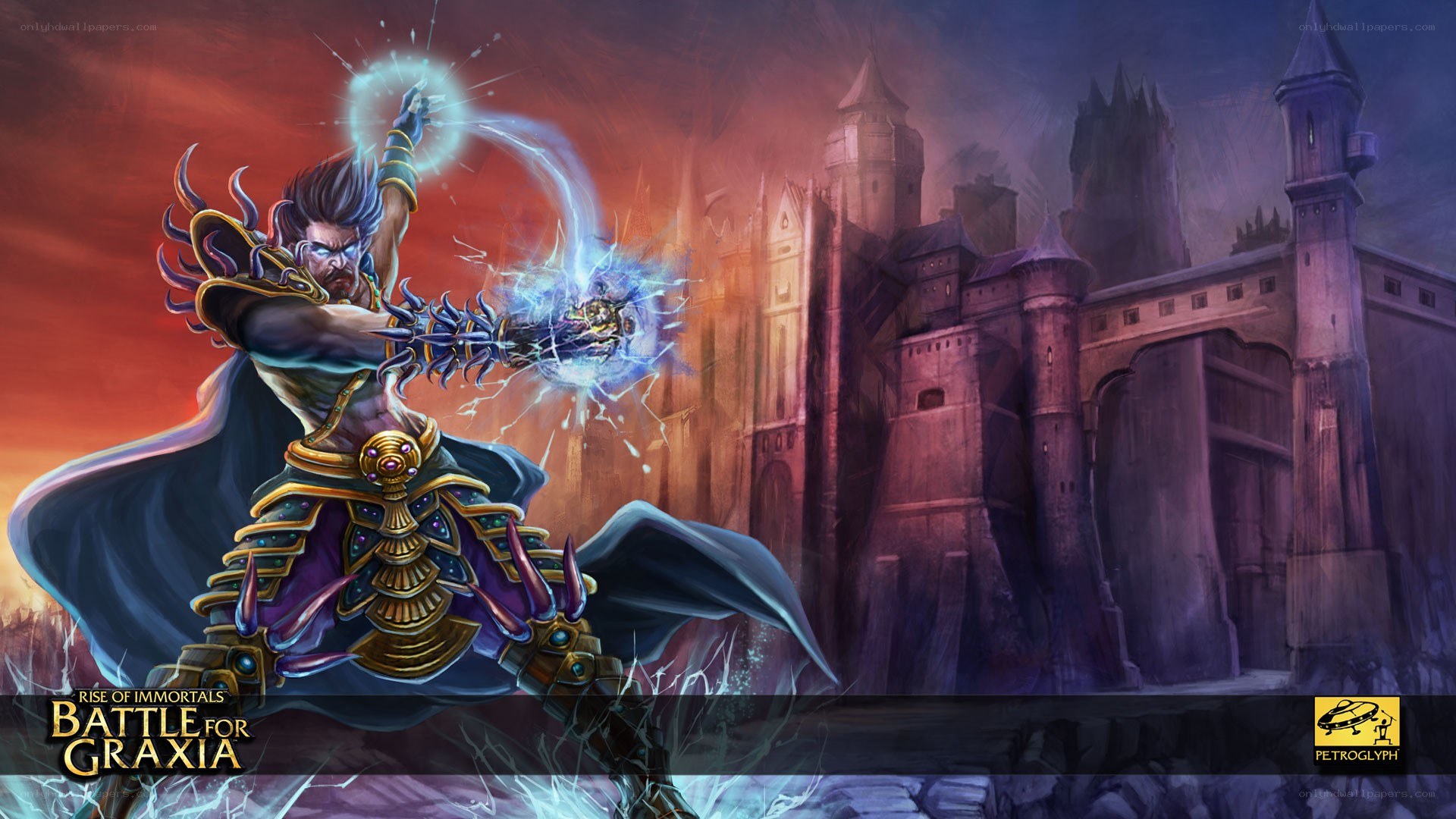 Warrior casting spell in Graxia