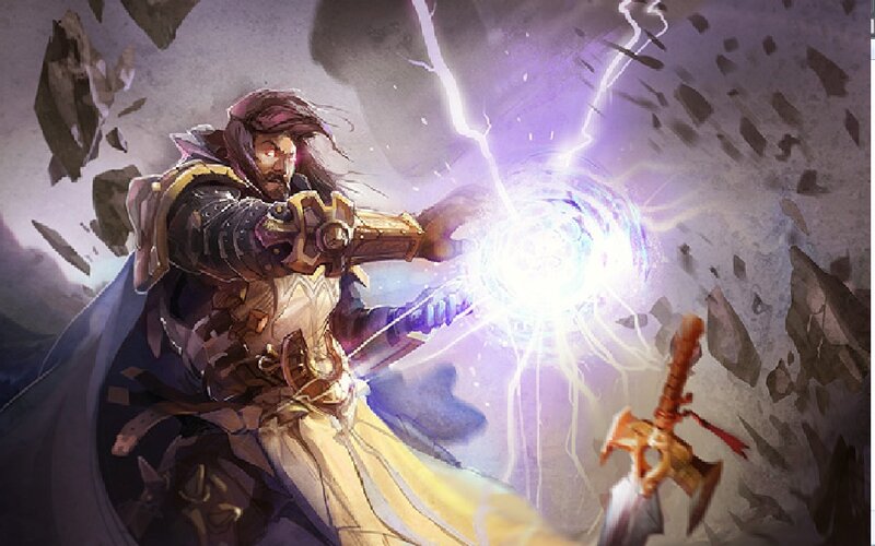Warrior Casting Spell — Purple