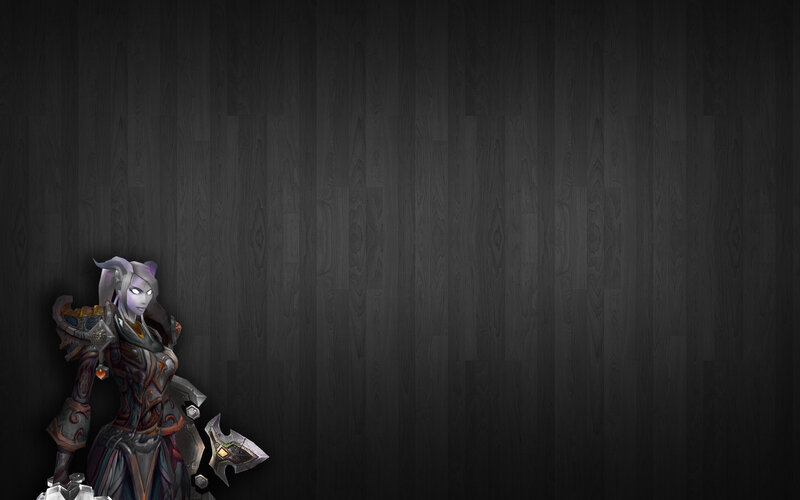 Warrior character on dark wood