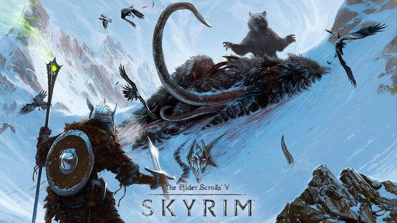 Warrior Facing Dragon — Blue, Dramatic, Winter