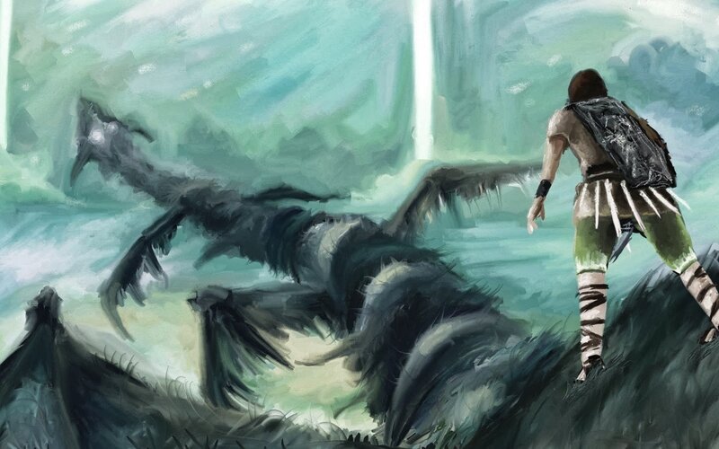 Warrior Facing Giant Bird