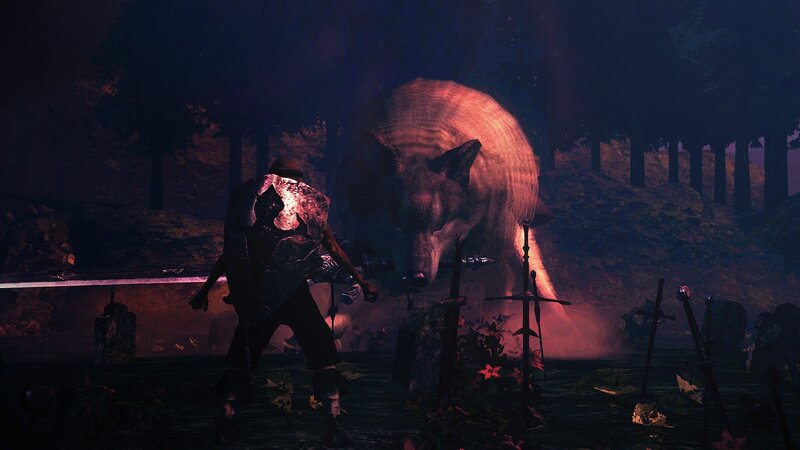 Warrior Facing Wolf