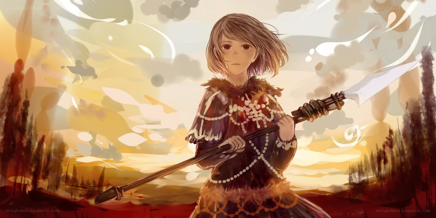 warrior girl with spear