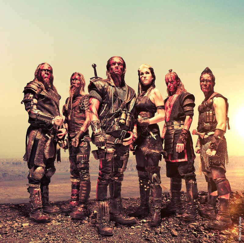 warrior group in desert