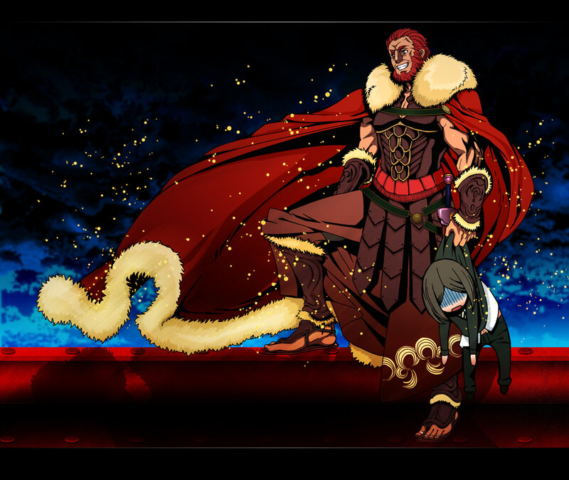 Warrior holding a defeated opponent