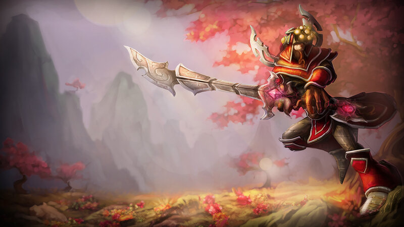 Warrior Holding a Large Sword — Red