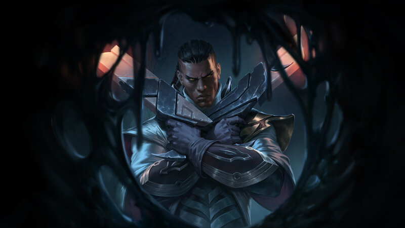 Warrior Holding a Sword — Black, Dramatic, Night