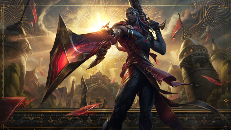 Warrior Holding Large Blade