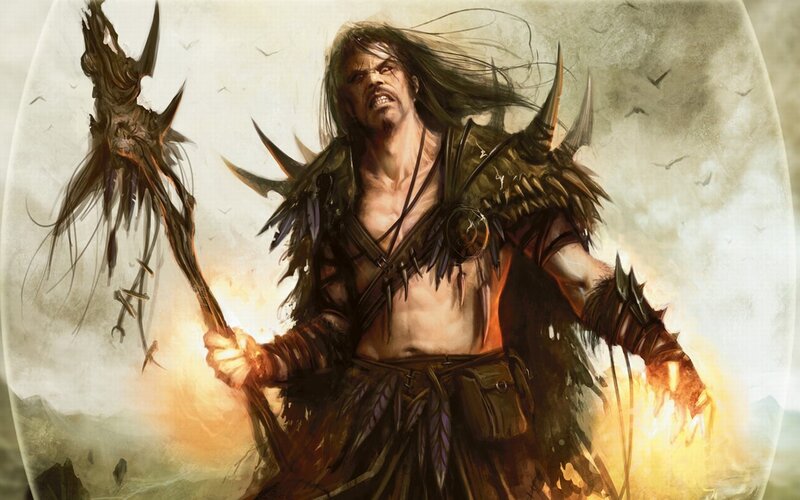 Warrior Holding Staff