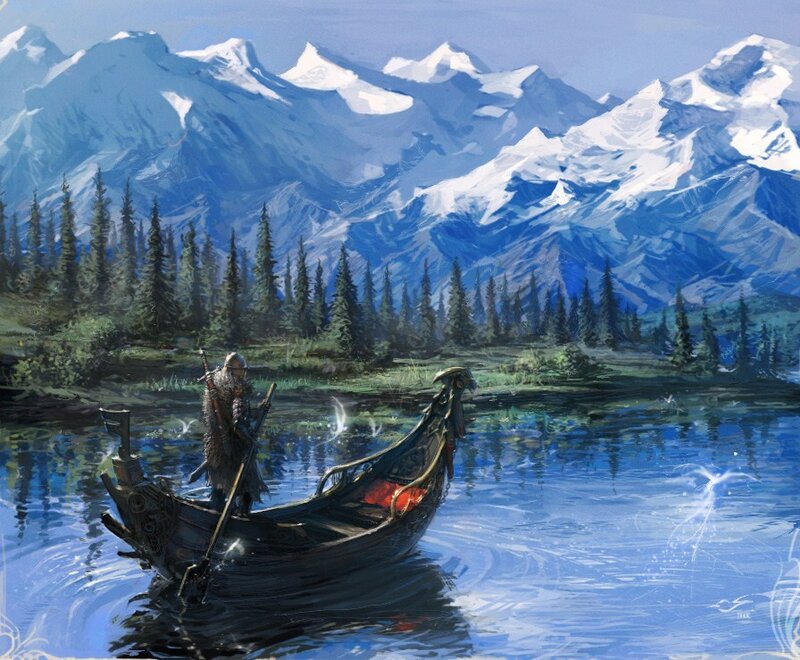 Warrior in a Boat