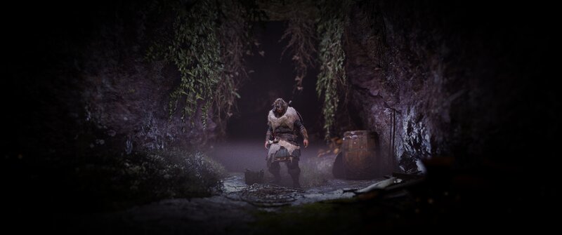 Warrior in a Cave — Black