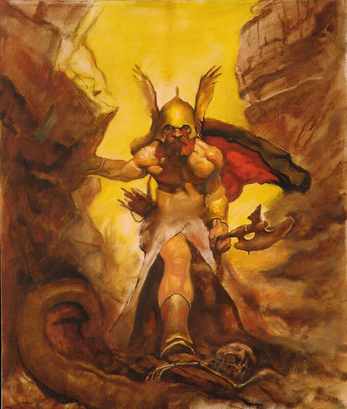 warrior in a cave