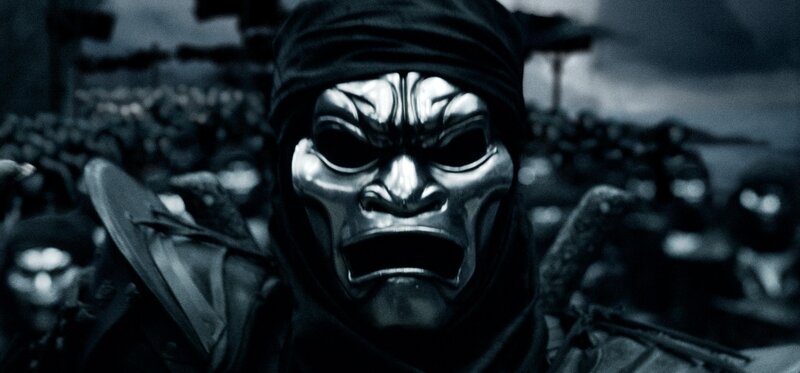warrior in a demonic mask
