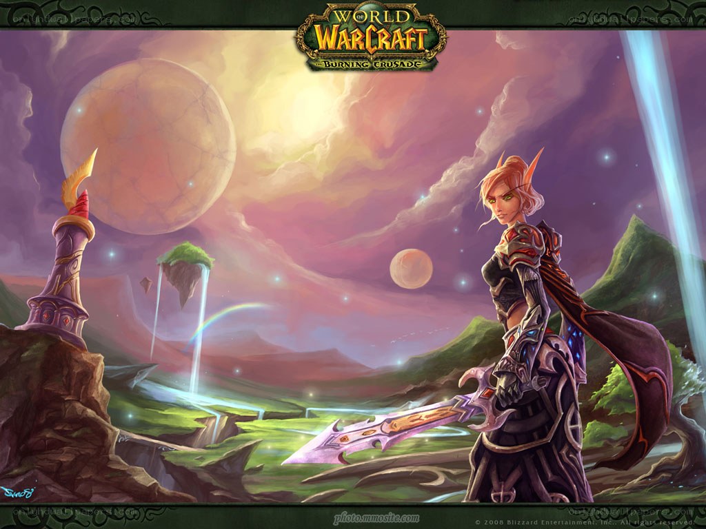 Warrior in a fantasy landscape