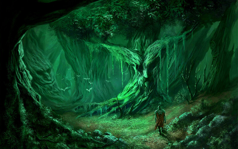 Warrior in a Forest